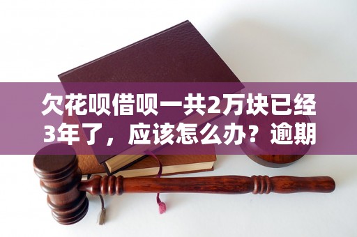 欠花呗借呗一共2万块已经3年了，应该怎么办？逾期问题解决办法