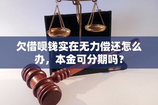 欠借呗钱实在无力偿还怎么办，本金可分期吗？