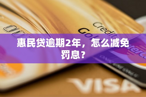 惠民贷逾期2年，怎么减免罚息？