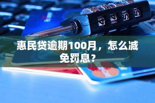 惠民贷逾期100月，怎么减免罚息？