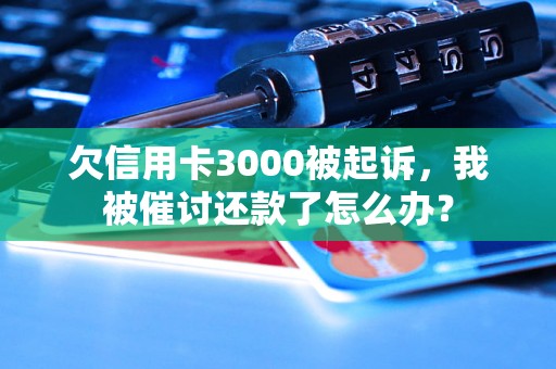 欠信用卡3000被起诉，我被催讨还款了怎么办？