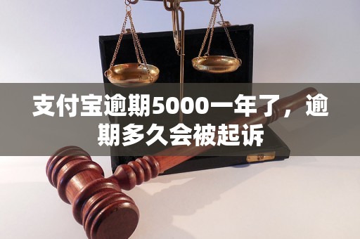 支付宝逾期5000一年了，逾期多久会被起诉