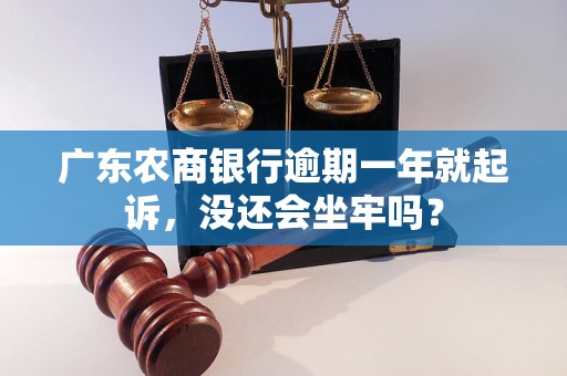 广东农商银行逾期一年就起诉，没还会坐牢吗？