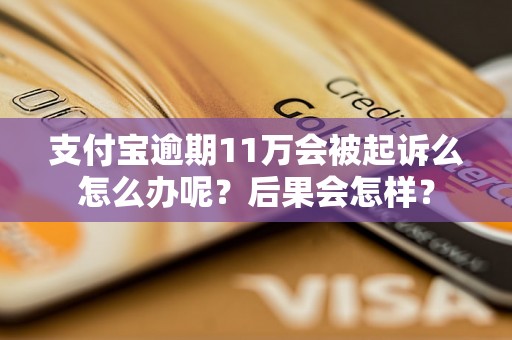 支付宝逾期11万会被起诉么怎么办呢？后果会怎样？