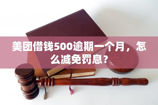 美团借钱500逾期一个月，怎么减免罚息？