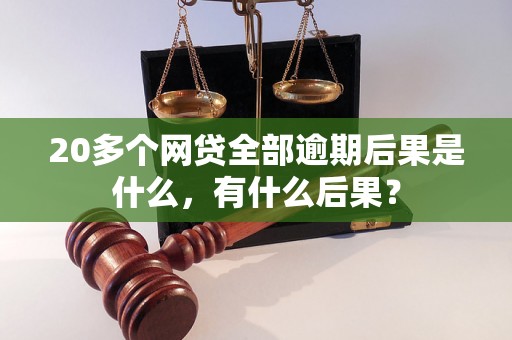 20多个网贷全部逾期后果是什么，有什么后果？