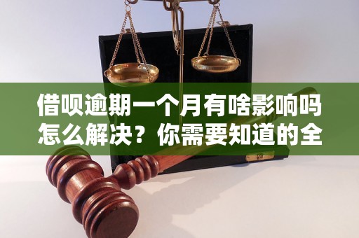 借呗逾期一个月有啥影响吗怎么解决？你需要知道的全部解决方法