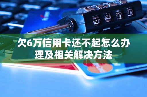 欠6万信用卡还不起怎么办理及相关解决方法