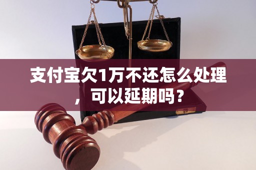 支付宝欠1万不还怎么处理，可以延期吗？