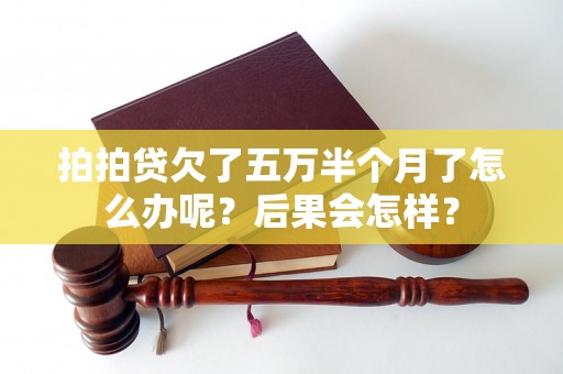 拍拍贷欠了五万半个月了怎么办呢？后果会怎样？