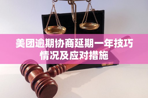 美团逾期协商延期一年技巧情况及应对措施