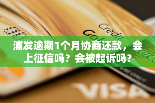 浦发逾期1个月协商还款，会上征信吗？会被起诉吗？