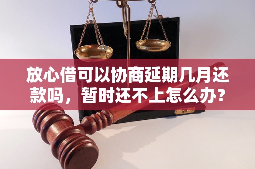 放心借可以协商延期几月还款吗，暂时还不上怎么办？