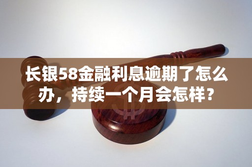 长银58金融利息逾期了怎么办，持续一个月会怎样？