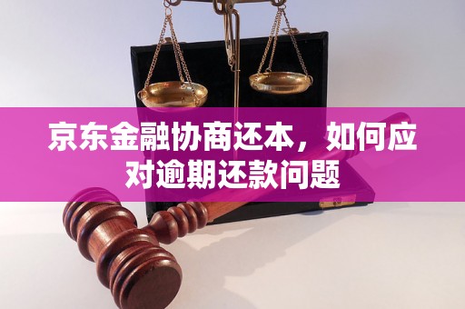 京东金融协商还本，如何应对逾期还款问题