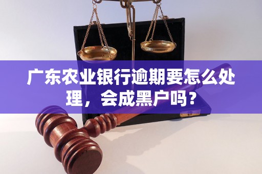 广东农业银行逾期要怎么处理，会成黑户吗？