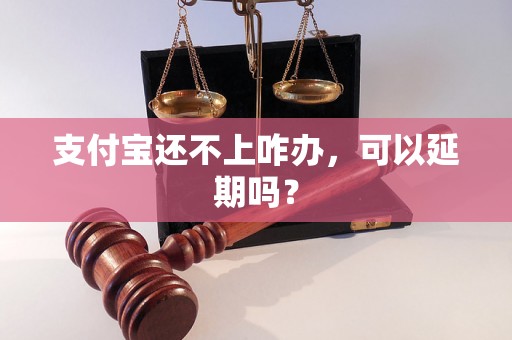 支付宝还不上咋办，可以延期吗？