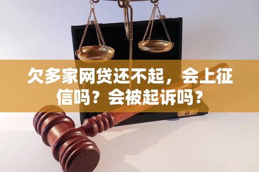 欠多家网贷还不起，会上征信吗？会被起诉吗？