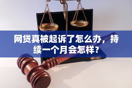 网贷真被起诉了怎么办，持续一个月会怎样？