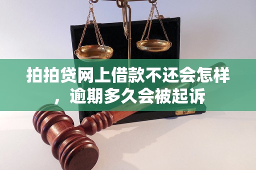 拍拍贷网上借款不还会怎样，逾期多久会被起诉