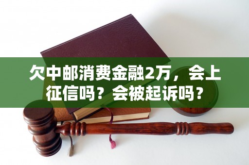 欠中邮消费金融2万，会上征信吗？会被起诉吗？