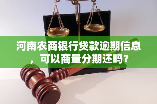 河南农商银行贷款逾期信息，可以商量分期还吗？