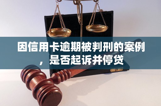 因信用卡逾期被判刑的案例，是否起诉并停贷