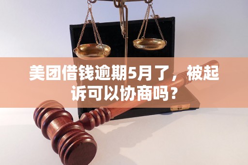 美团借钱逾期5月了，被起诉可以协商吗？