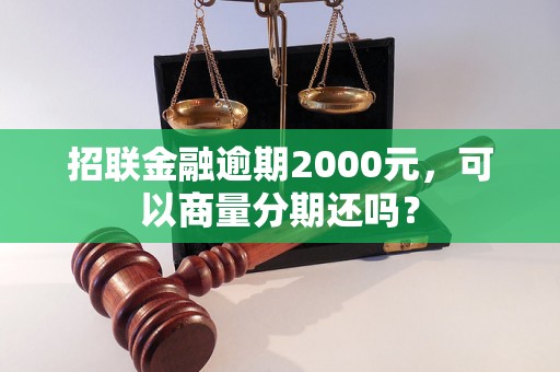 招联金融逾期2000元，可以商量分期还吗？