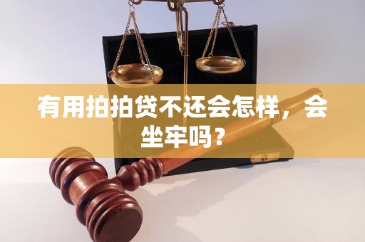 有用拍拍贷不还会怎样，会坐牢吗？