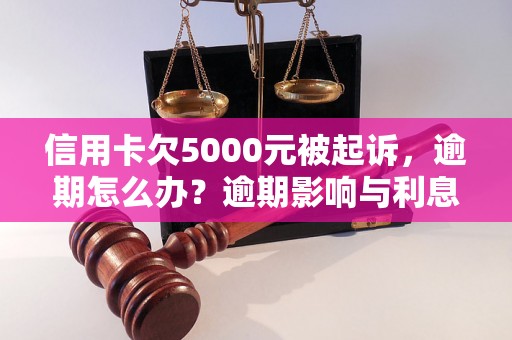 信用卡欠5000元被起诉，逾期怎么办？逾期影响与利息了解！