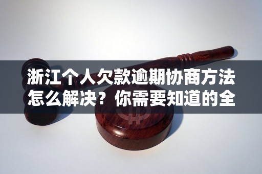 浙江个人欠款逾期协商方法怎么解决？你需要知道的全部解决方法