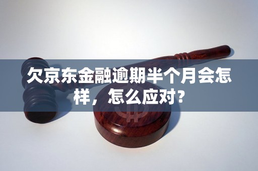 欠京东金融逾期半个月会怎样，怎么应对？