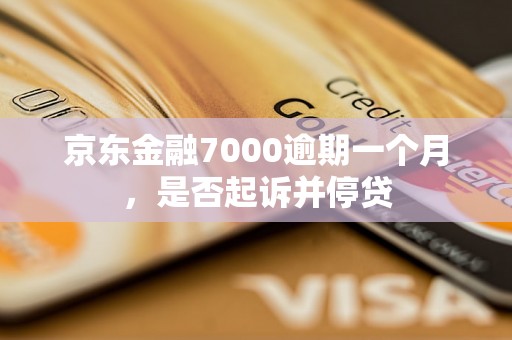 京东金融7000逾期一个月，是否起诉并停贷