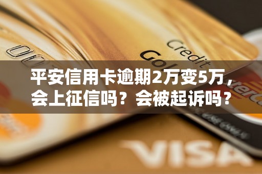 平安信用卡逾期2万变5万，会上征信吗？会被起诉吗？