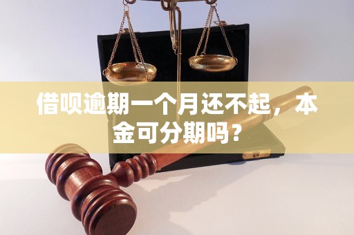 借呗逾期一个月还不起，本金可分期吗？