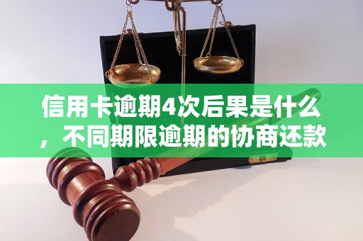 信用卡逾期4次后果是什么，不同期限逾期的协商还款经验分享