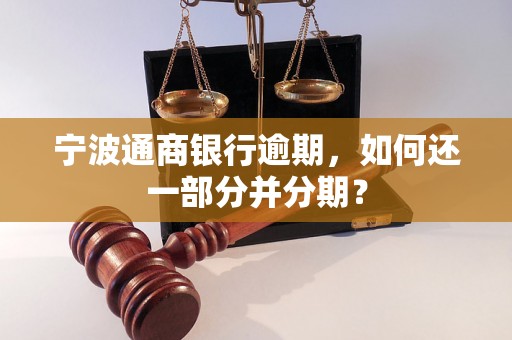 宁波通商银行逾期，如何还一部分并分期？