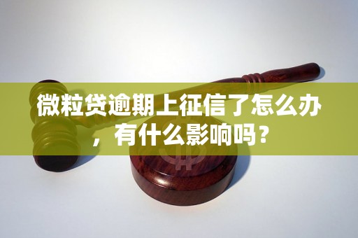 微粒贷逾期上征信了怎么办，有什么影响吗？