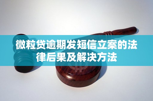 微粒贷逾期发短信立案的法律后果及解决方法