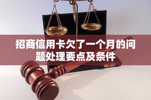 招商信用卡欠了一个月的问题处理要点及条件