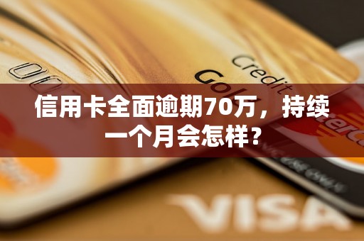 信用卡全面逾期70万，持续一个月会怎样？