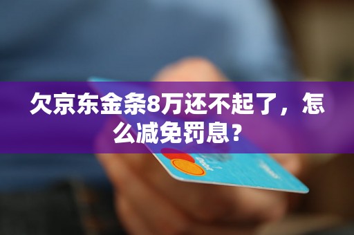 欠京东金条8万还不起了，怎么减免罚息？