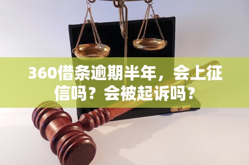 360借条逾期半年，会上征信吗？会被起诉吗？