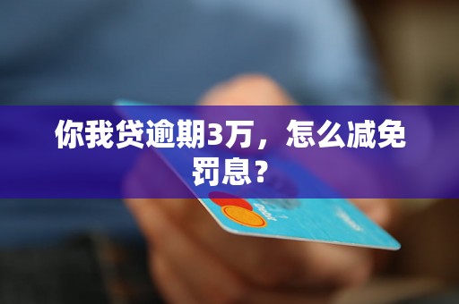 你我贷逾期3万，怎么减免罚息？