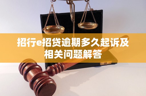 招行e招贷逾期多久起诉及相关问题解答