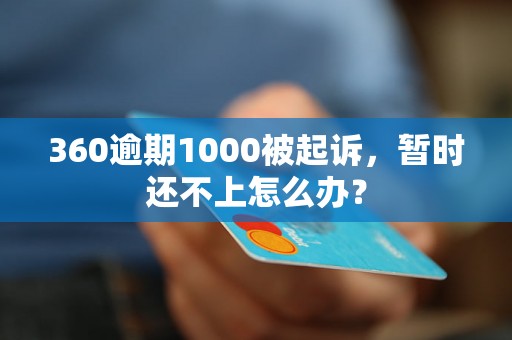 360逾期1000被起诉，暂时还不上怎么办？