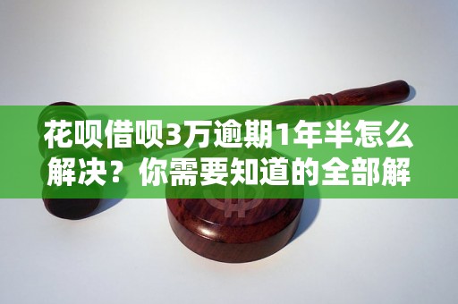 花呗借呗3万逾期1年半怎么解决？你需要知道的全部解决方法