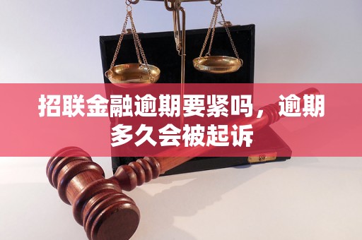 招联金融逾期要紧吗，逾期多久会被起诉