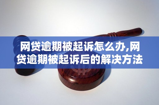 网贷逾期被起诉怎么办,网贷逾期被起诉后的解决方法